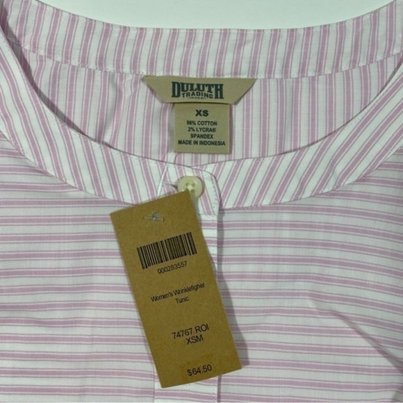 New Duluth Wrinkle Fighter Tunic Shirt Pink Size XS - Picture 3 of 5